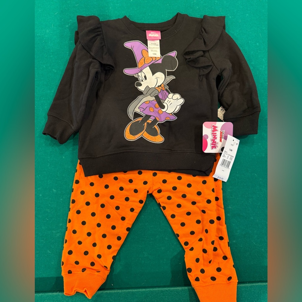 Disney Junior Minnie Black and Orange Outfit